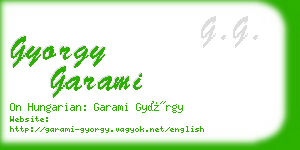 gyorgy garami business card